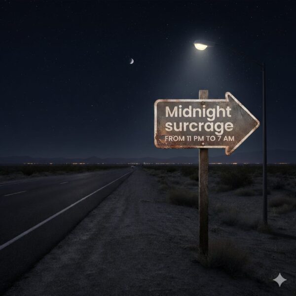 Midnight Surcharge 11pm to 7am